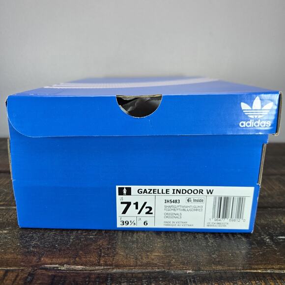 NEW adidas Gazelle Indoor Womens Size 7.5 Lifestyle Shoes Shadow Fig Gum IH5483 - Picture 13 of 13
